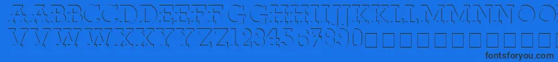 FabDecoSsi Font – Black Fonts on Blue Background