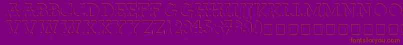 FabDecoSsi Font – Brown Fonts on Purple Background