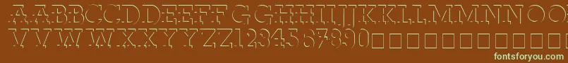 FabDecoSsi Font – Green Fonts on Brown Background