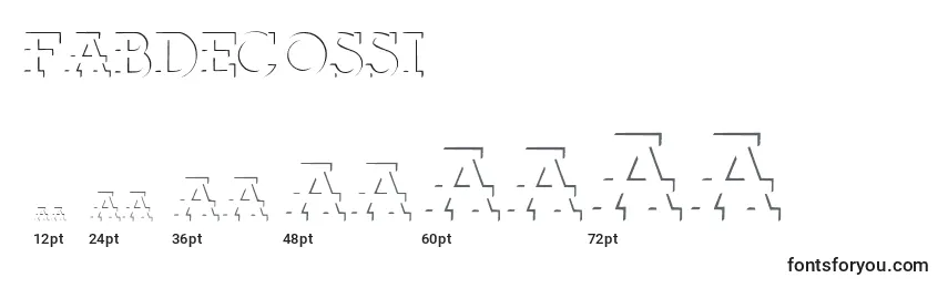 Размеры шрифта FabDecoSsi