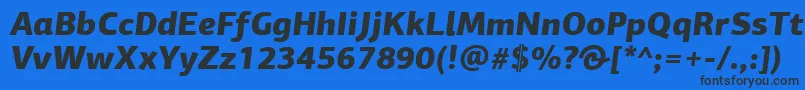 PfagorasansproBlackitalic Font – Black Fonts on Blue Background