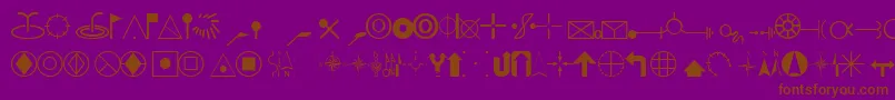 EsriCartography Font – Brown Fonts on Purple Background