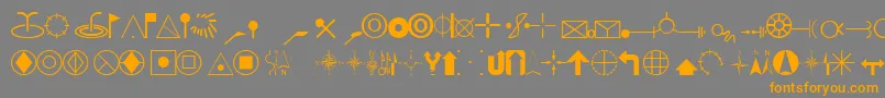 EsriCartography Font – Orange Fonts on Gray Background