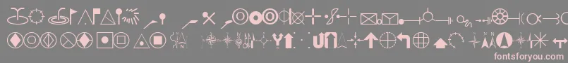 EsriCartography Font – Pink Fonts on Gray Background