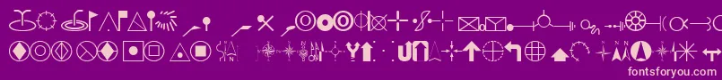 EsriCartography Font – Pink Fonts on Purple Background