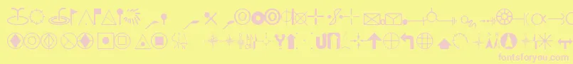 EsriCartography Font – Pink Fonts on Yellow Background