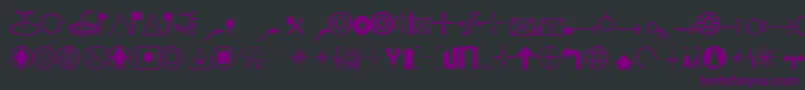 EsriCartography Font – Purple Fonts on Black Background