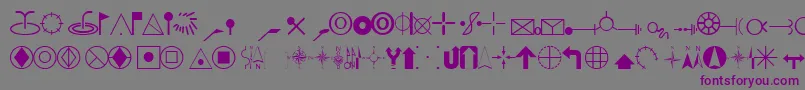 EsriCartography Font – Purple Fonts on Gray Background