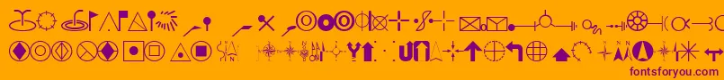 EsriCartography Font – Purple Fonts on Orange Background