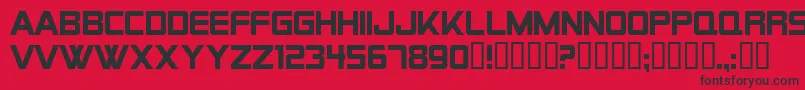 AlienEncountersSolidRegular Font – Black Fonts on Red Background