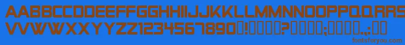 AlienEncountersSolidRegular Font – Brown Fonts on Blue Background