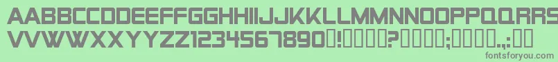 フォントAlienEncountersSolidRegular – 緑の背景に灰色の文字