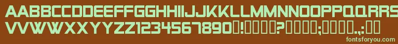 AlienEncountersSolidRegular Font – Green Fonts on Brown Background