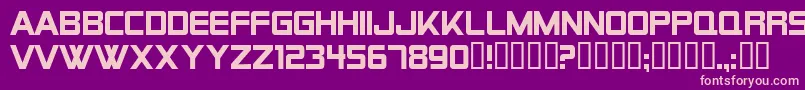 AlienEncountersSolidRegular Font – Pink Fonts on Purple Background