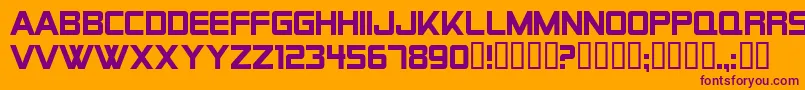 AlienEncountersSolidRegular Font – Purple Fonts on Orange Background