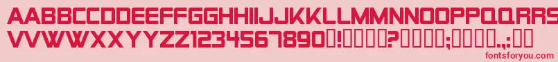 AlienEncountersSolidRegular Font – Red Fonts on Pink Background