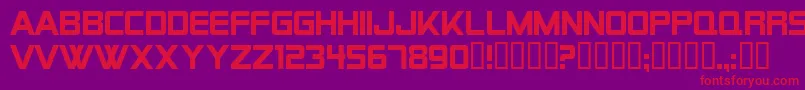 AlienEncountersSolidRegular Font – Red Fonts on Purple Background