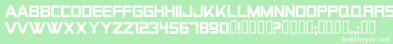 AlienEncountersSolidRegular Font – White Fonts on Green Background