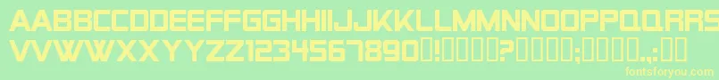 AlienEncountersSolidRegular Font – Yellow Fonts on Green Background