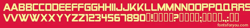 AlienEncountersSolidRegular Font – Yellow Fonts on Red Background