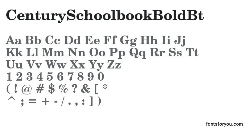 CenturySchoolbookBoldBt-fontti – aakkoset, numerot, erikoismerkit