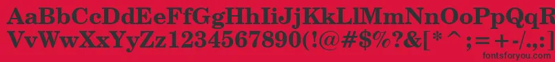 CenturySchoolbookBoldBt Font – Black Fonts on Red Background