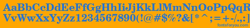 CenturySchoolbookBoldBt Font – Blue Fonts on Orange Background