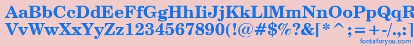 CenturySchoolbookBoldBt Font – Blue Fonts on Pink Background