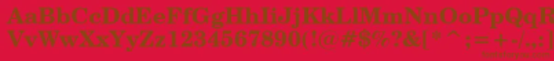 CenturySchoolbookBoldBt Font – Brown Fonts on Red Background