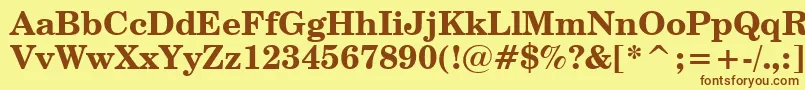 CenturySchoolbookBoldBt Font – Brown Fonts on Yellow Background