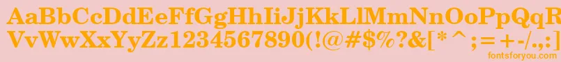 CenturySchoolbookBoldBt Font – Orange Fonts on Pink Background