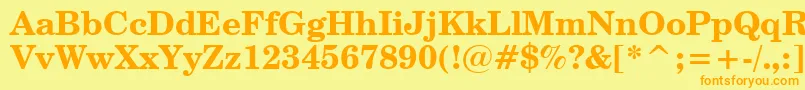 CenturySchoolbookBoldBt Font – Orange Fonts on Yellow Background