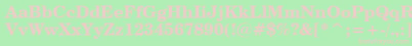 CenturySchoolbookBoldBt Font – Pink Fonts on Green Background