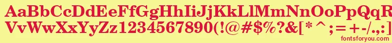 CenturySchoolbookBoldBt Font – Red Fonts on Yellow Background