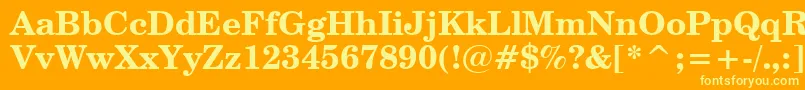 CenturySchoolbookBoldBt Font – Yellow Fonts on Orange Background