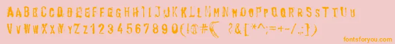 BananaType Font – Orange Fonts on Pink Background