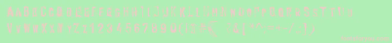 BananaType-Schriftart – Rosa Schriften auf grünem Hintergrund