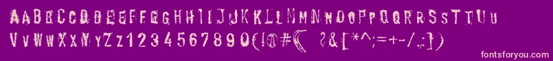 BananaType Font – Pink Fonts on Purple Background