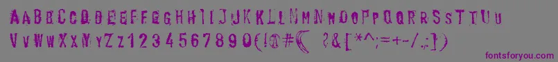 BananaType Font – Purple Fonts on Gray Background