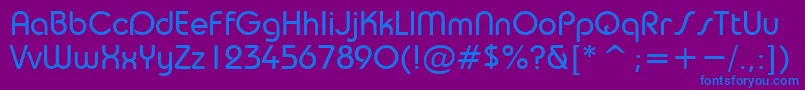 TrsN Font – Blue Fonts on Purple Background