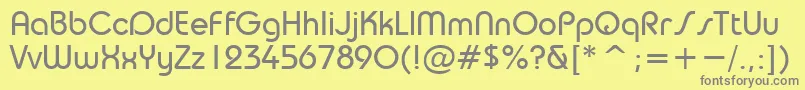 TrsN Font – Gray Fonts on Yellow Background