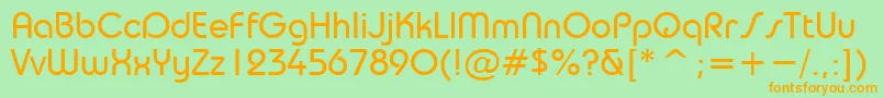 TrsN Font – Orange Fonts on Green Background