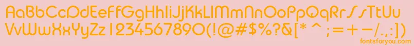 TrsN Font – Orange Fonts on Pink Background