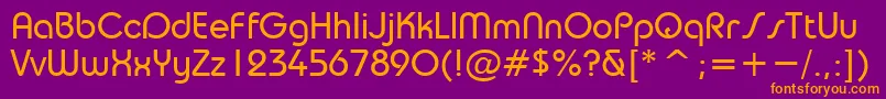 TrsN Font – Orange Fonts on Purple Background