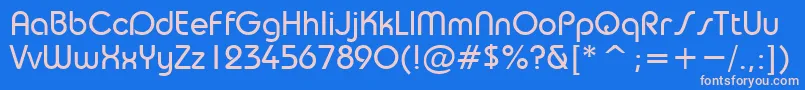 TrsN Font – Pink Fonts on Blue Background