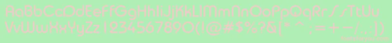 TrsN Font – Pink Fonts on Green Background