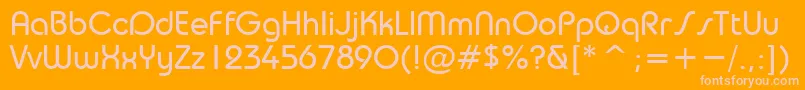TrsN Font – Pink Fonts on Orange Background