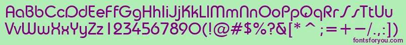 TrsN Font – Purple Fonts on Green Background