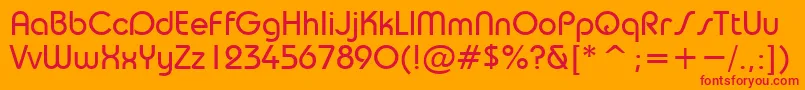 TrsN Font – Red Fonts on Orange Background