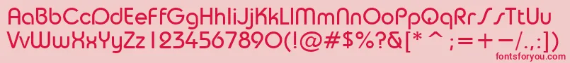 TrsN Font – Red Fonts on Pink Background